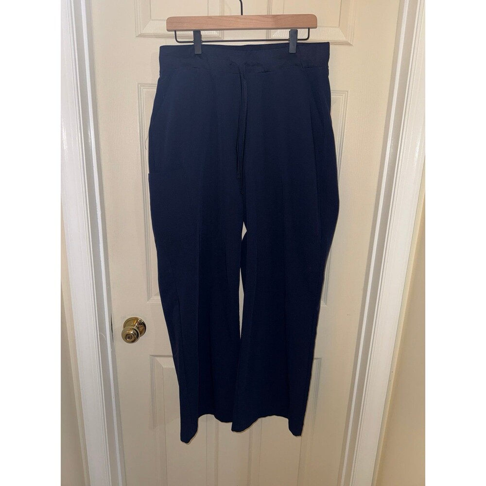 Mandala wide leg navy pant